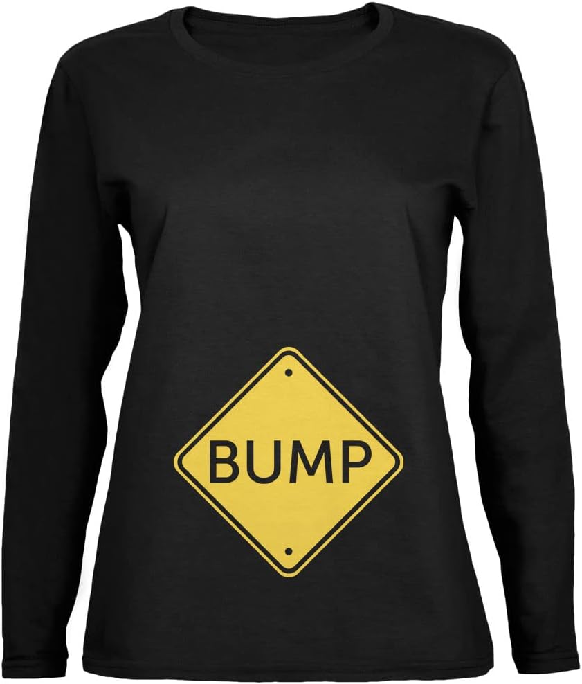 Old Glory Bump Maternity T-Shirts for Women, Long Sleeve Graphic Tees