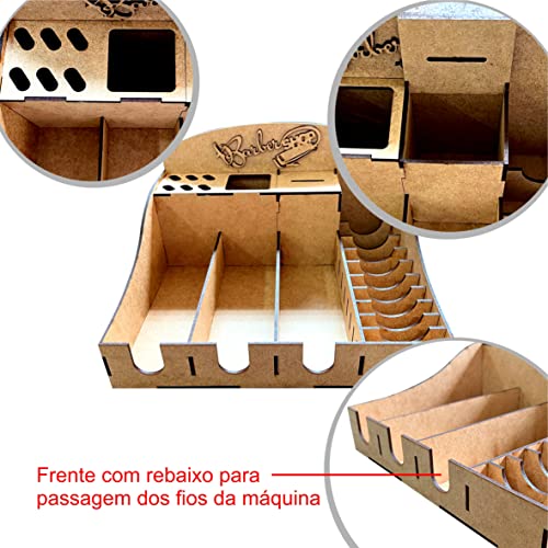 Suporte Barbeiro Porta Maquina Navalha Tesoura Lamina Pente