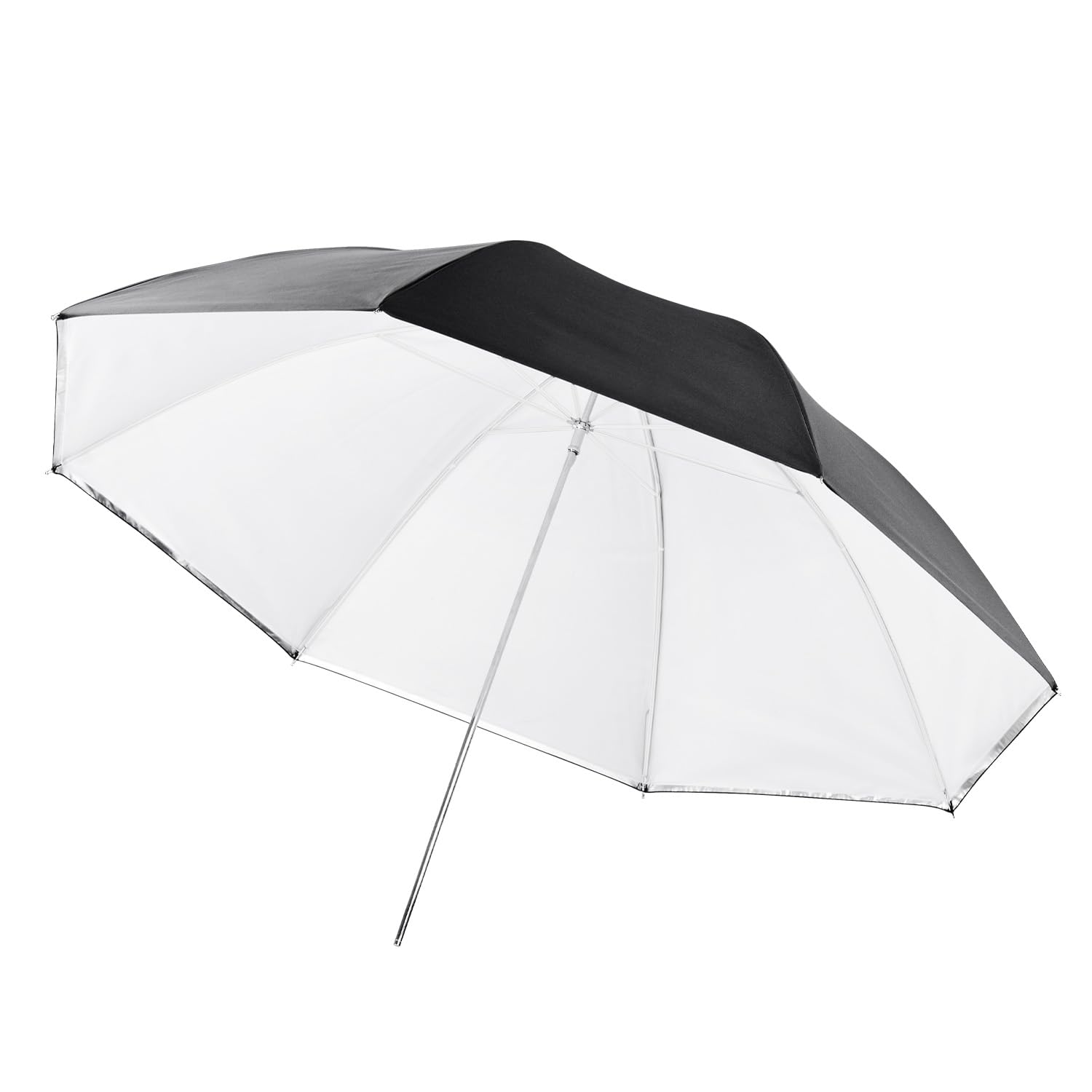 Walimex Pro - Paraguas 2 en 1 de 109 cm (Transparente y réflex), Blanco y Negro
