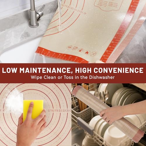 26" x 16" HOTEC Silicone Baking Mat w/ Measurements - image 7