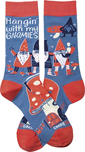 Primitives by Kathy LOL Made You Smile Gift Socks Blue Orang White One Size Fits Most