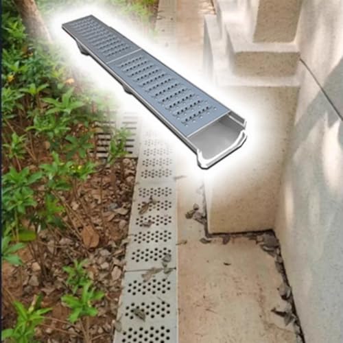 Caniveau de drainage pour stopper les inondations de terrasse