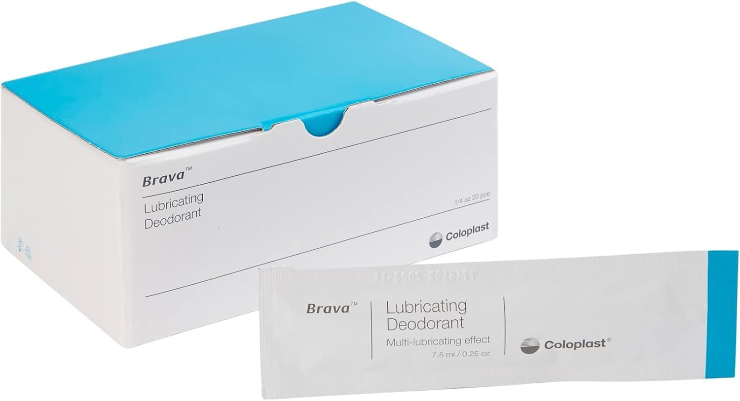 Brava Lubricating Deodorant 0.27 oz. Packet 12060, 20 Ct