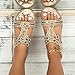 Yanzhenglip Sandals Women Dressy Summer Flat, Women's Casual Bohemian Beach Shoes Fashion Crystal Open-Toe Low Heeled Sandals