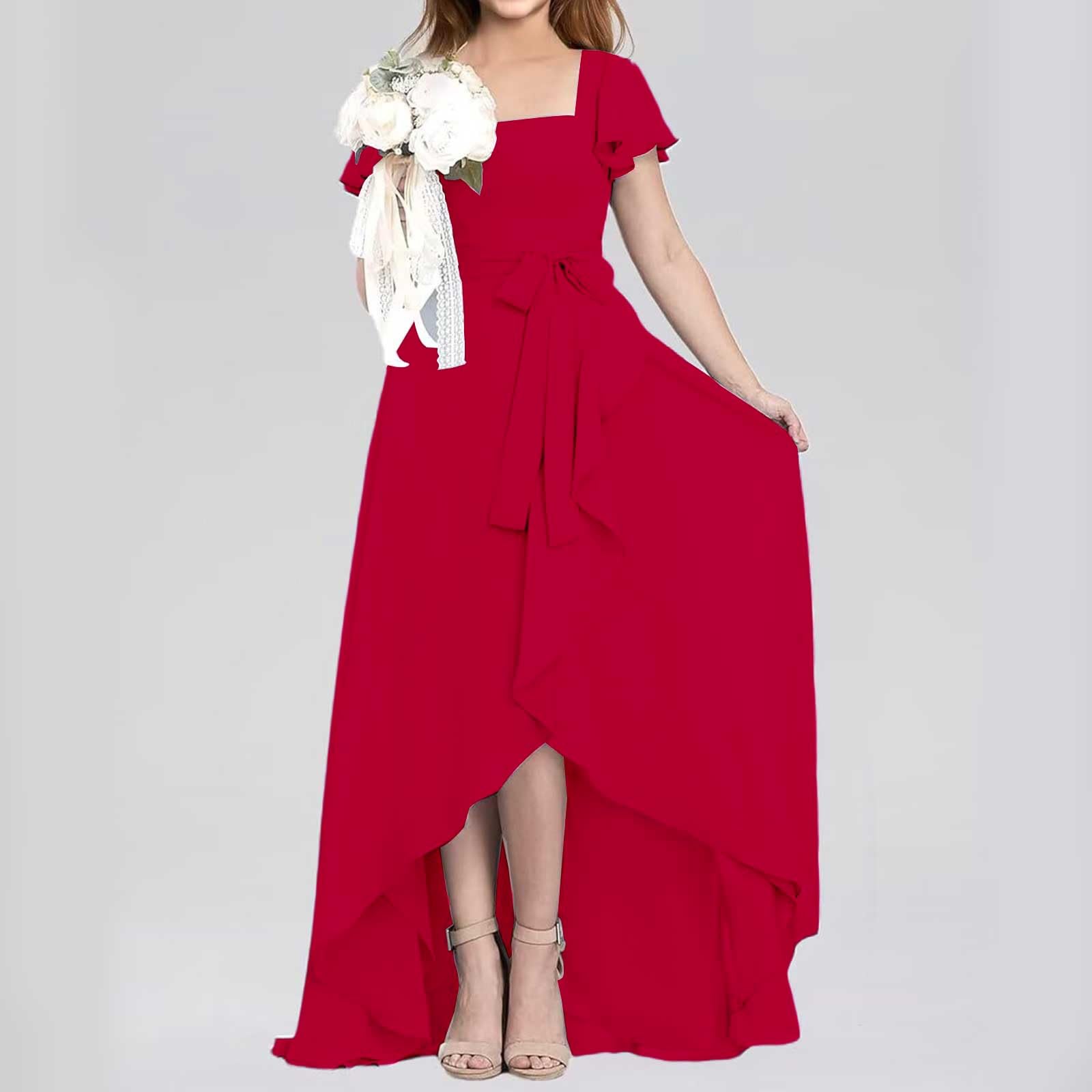 Vestido de verano para niñas, vestido largo de gasa con volantes, vestido largo de boda, vestido de dama de honor, vestido de noche de cumpleaños