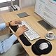ELZO 2-Set Mauspad mit Handauflage, Gelkissen Mousepad und Ergonomische Memory Foam Tastatur Handgelenkauflage Set, Wasserdicht Wrist Rest für Computer und Laptop, Schwarz