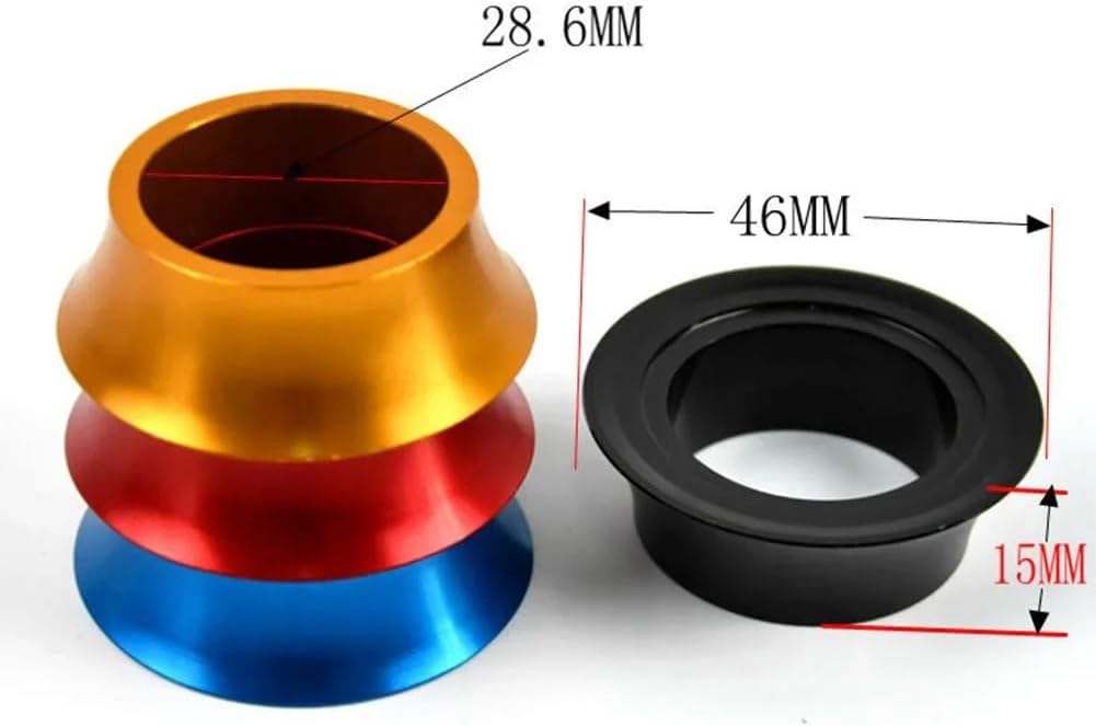 Bike Bicycle Fork Washer Stem Headset Conical Spacers Raise Handlebar Ring 1-1/8" Adjustment Aluminum Alloy Cycling Accessory for Bikes(Blue)