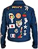 Leather Verse Taron Egerton Rocketman Jacket John Elton Blue Denim Jacket with Patches on Front and Back #3