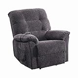 Coaster Home Furnishings Upholstered Power Lift Recliner Grey