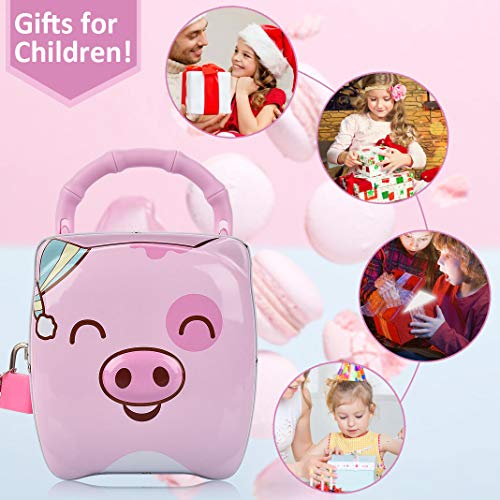 Mini Piggy Bank, Kids Iron Box Coin Bank Makes A Perfect Unique Gift, Nursery Décor, Keepsake Or Savings Money Bank For Boys And Girls 3-12 Years - Pink #TOP1