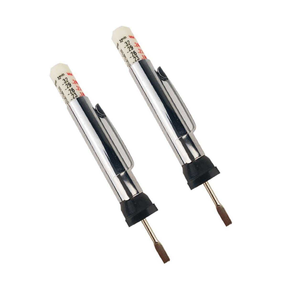 MUCKLILY 2pcs Tyre Tread Gauge Depth Gauge Tire Tread Vernier Caliper Tire Depth Meter Tire Tread Meter