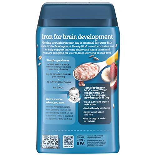 gerber hearty bits multigrain banana apple strawberry baby cereal