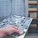Adesivi per Piastrelle Parete in Metallo, Impermeabili Autoadesivi Adesivi Piastrelle Mosaico Cucina Bagno Piastrelle Trasferimenti Peel and Stick Backsplash per Casa Decor (30,20*20CM/7.9*7.9inch)