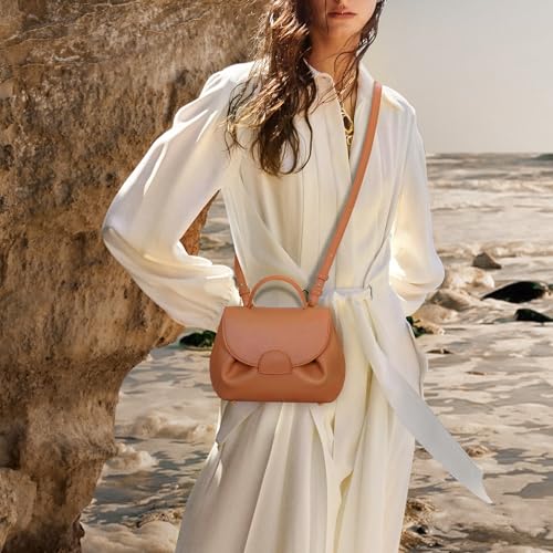 Small Top Handle Bag Crossbody Bags Purses for Women Designer Luxury Mini Faux Leather Shoulder Bag Handbag Satchels - Image 3