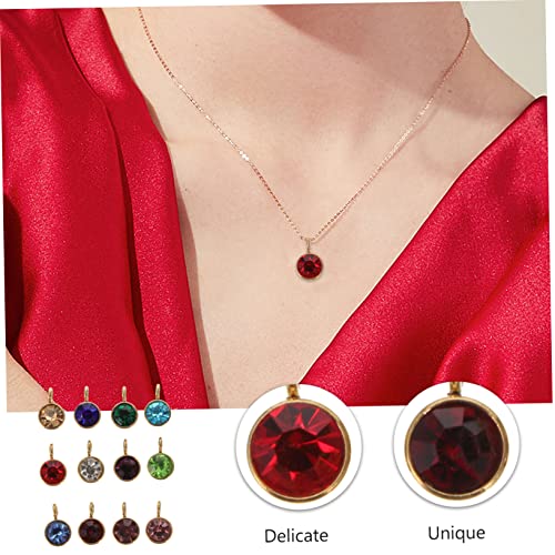 Collares y Amuletos 12 Piezas Piedra del Zodíaco Rosa