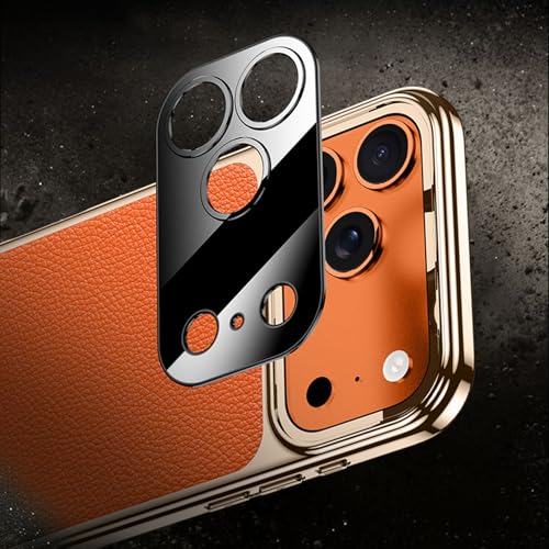 Étui en cuir véritable iPhone 17 Pro orange cadeau mixte