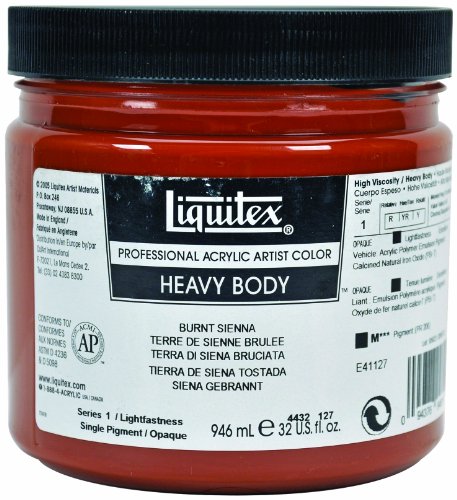 Image of Liquitex Professional Heavy Body Acrylic Paint 32-oz jar, Burnt Sienna