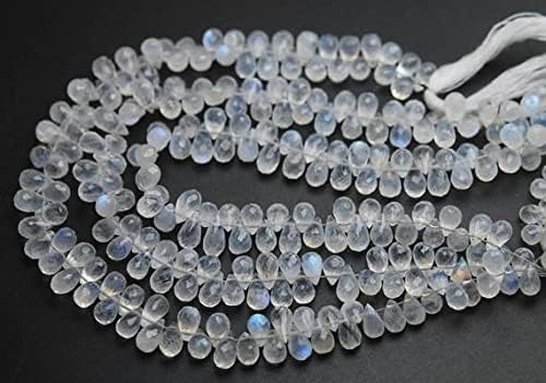 Pierre de lune véritable en gouttes briolettes pour fabriquer vos bijoux d'été bohèmes chic - 3