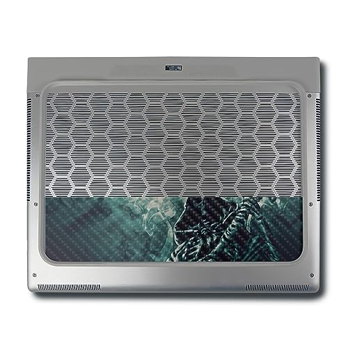 Image of MightySkins Carbon Fiber Skin Compatible with Alienware X16 R1 (2023) Full Wrap Kit - Symbol of Death | Protective, Durable Textured Carbon Fiber Finish | Easy to Apply | Made in The USA