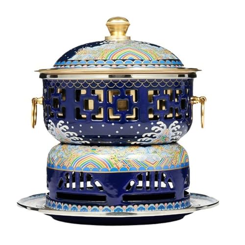 Olla china de cobre para fondue y cocina 18x24 cm miniatura 1