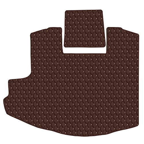 【次世代レザーマット】Aviles 新型 クラウンクロスオーバー 35系 ラゲッジマット フロアマット トランクマット(02:ライチ柄 × 焦げ茶)