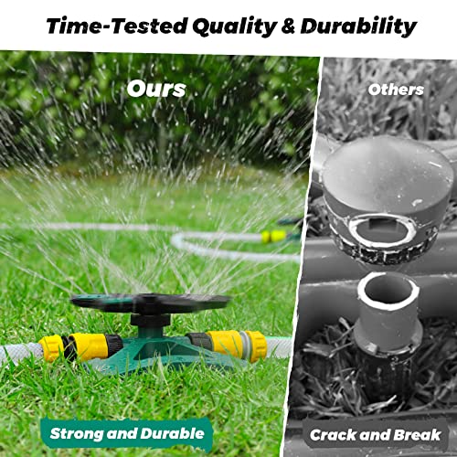 Sprinklers For Yard, Lawn Sprinklers, 5-In-1 Lawn Sprinkler With 360-Degree Rotation, Large Coverage Area, 5 Arms, Household Automatic Irrigation System For Plants #TOP5