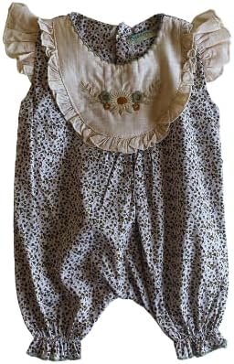 Baby Girls Vintage Floral Romper Infant One-Piece Jumpsuit Clothes 3-12 M