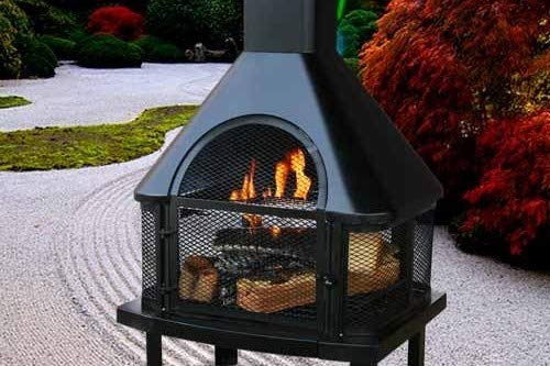 Amazon.com: UniFlame WAF1013C Firehouse with Chimney, Black : Patio, Lawn u0026  Garden