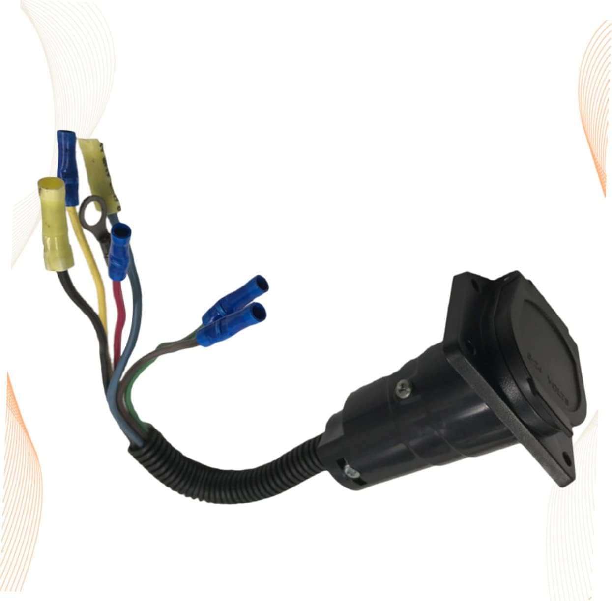 Alipis Rv Trailer Plug Pin Connector Durable Wiring Harness Converter for Rv Truck and Commercial Vehicles Way Trailer Adapter for Reliable Light Connection