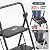 LUISLADDERS 5 Step Ladder with Handrails, Folding Step Stool with Widened Anti-Slip Pedal, 400lbs Lightweight Step Ladder 5 Step Folding, Multi-use for Home Kitchen Pantry Office, Black