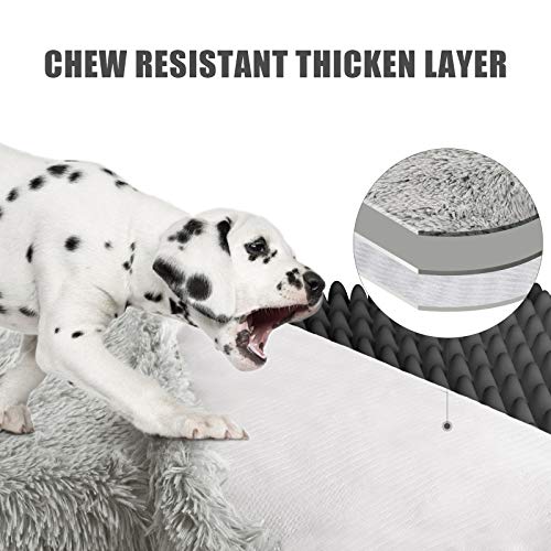 MIHIKK Orthopedic Dog Bed Luxurious Plush Washable Dog Beds with Removable Waterproof Cover Anti-Slip Egg Foam Pet… - Image 6