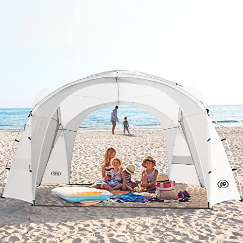 Unp Easy Sun Shelter Beach Tent Pop Up Canopy Event Cabana Upf 50+ Shade Tent 4-6 Person Rainproof, Waterproof For Camping Trips, Backyard Fun, Party Or Picnics With Side Wall (10 X 10 Ft, White) #TOP4