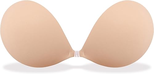 MITALOO Sujetador adhesivo invisible pegajoso sin tirantes Push up sin espalda reutilizable silicona cubierta pezón sujetadores