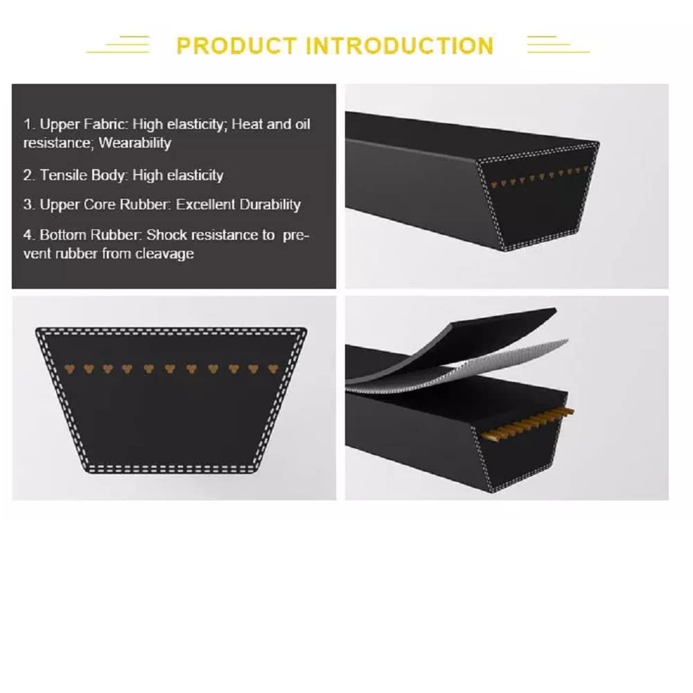 Othmro Triangle Belt Industrial Belt BX80 Drive V-Belts Inner Girth 80inch Industrial Power Rubber Drive Belt Replacement Belt Transmission Belt for Lathes Table Saws Band Saws Black — Amazon image 7
