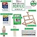 US Art Supply® 33-Piece Acrylic Painting Table Easel Set with, 12-Tubes Acrylic Colors, 11