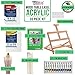 U.S. Art Supply 33-Piece Custom Artist Acrylic Painting Set with Wooden H-Frame Studio Easel, 12 Vivid Acrylic Paint Colors, 3 Canvas Panels, 13 Brushes, Painting Palette, Painting Pad - Starter Kit