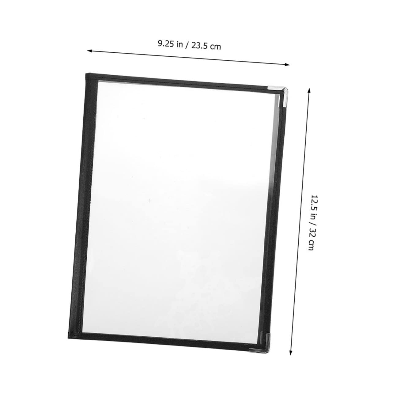 COLLBATH 2pcs Menu Transparent Folder List Cover Menu Supply Restaurant Book Black Folder Menu Cover Case Binder Cover for Menu Restaurant Menu Cover Clear Menu Covers Food Menu Cover PVC