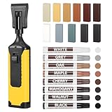 Ausführung Laminat Reparaturset, 11 Farben Hartwachs Reparaturset, Parkett Reparaturset mit 8 Reparaturstift, Fliesen Reparaturset von Kratzern, Holz Reparaturset für Pvc Bodenbelag Vinyl Laminatboden