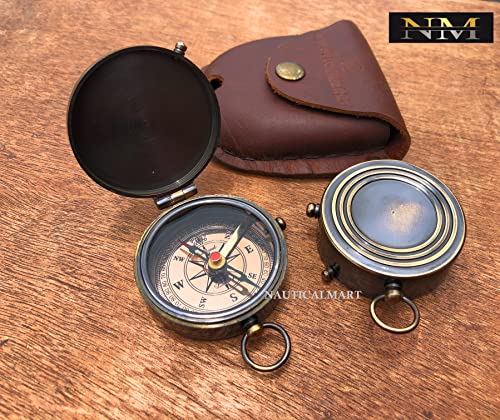 Brújula de latón portátil Nautical-Mart miniatura 5