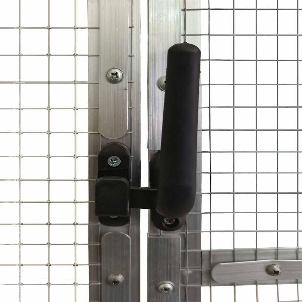 Voliere Silbern 1,79x8x1,85 m Aluminium,Tier- & Haustierbedarf,Haustierbedarf,Vogelbedarf,Vogelkäfige & -ständer,Silber,59.44 kg-3155799