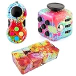 3 Piece Set Fidget Cube Set, Fidget Toys for Stress Relief, Fidget Toys for Adults & Kids, Portable Sensory Toys for Office, Classroom & Travel