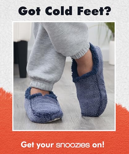 Snoozies Mens Two Tone Fleece Lined Slippers
