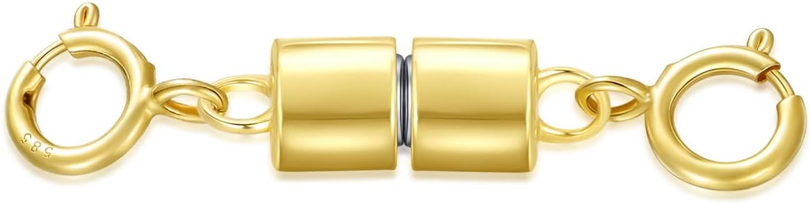 10K Real Gold Necklace Connector Extender Clasps for DIY Bracelet Jewelry Making, Lobster Clasp Extender Necklace Clasp Connector Bracelet Extension, Double Lobster Clasp 10K Gold(Style 3)