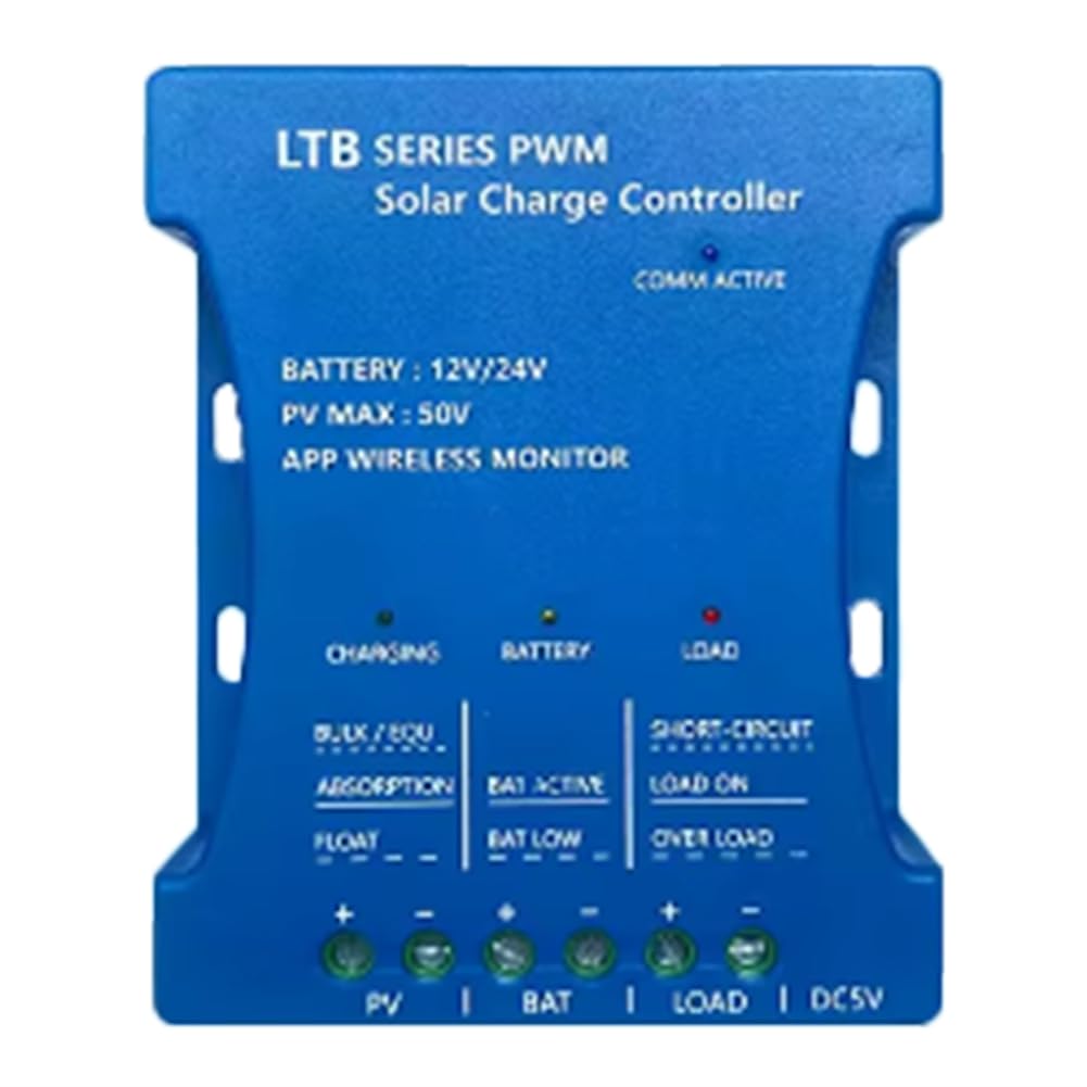 yasoe 20V PWM Solar Charge Controller with Bluetooth Mobile APP Remote Control,USB Output 20A