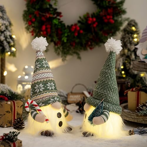 Décoration de table de Noël avec gnomes en peluche et poupées saisonnières