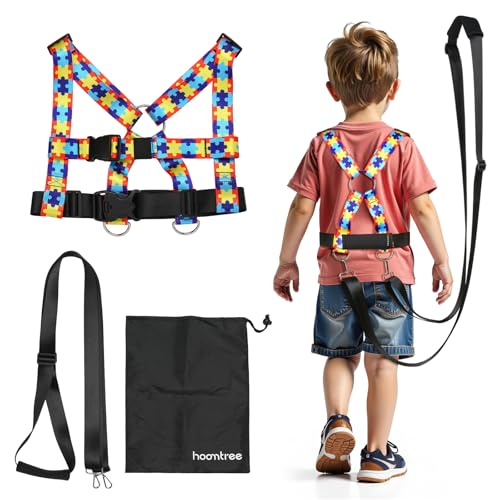 HOOMTREE Safety Harness Leash for Special Needs Child Aged 3-6 Years Ajustable Sturdy Walking Harness for Older Children with Grab Handle Keeping Active ADHD/ASD Autism Kids Safe in Public