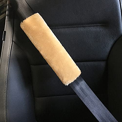 2er Set Gurtpolster Auto Für Kinder - Niedliche Hunde-Design Schulterpolster Grau & Braun