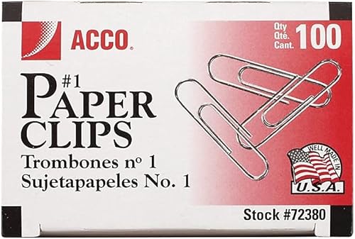 Miniatura 2 de ACCO Clips de papel premium, tamaño #1, 100/caja, 10 cajas/paquete