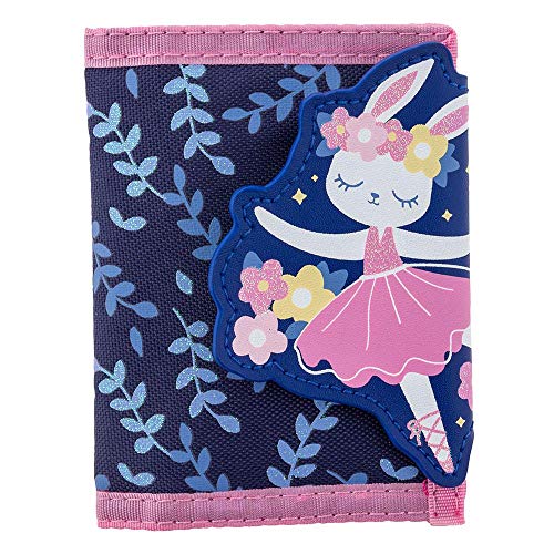 Image of Stephen Joseph, Kids Wallet, Tri-Fold Bi-Fold Wallet for Boys & Girls with Zipper Coin Pocket, Durable Polyester Small Wallet for Kids, Cute Designs for School & Travel, Bunny