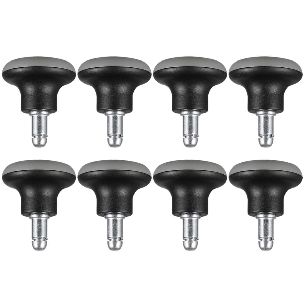 Roulettes fixes chaise de bureau USHOBE PU métal pieds stables remplacement robuste - 8